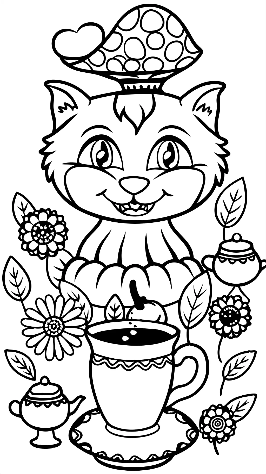 coloring pages alice in wonderland